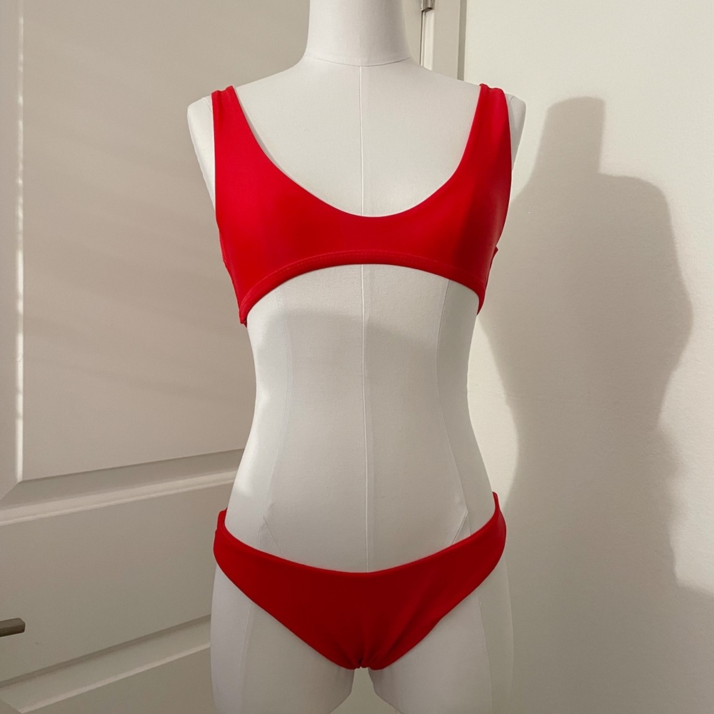 Red Cheeky Bikini